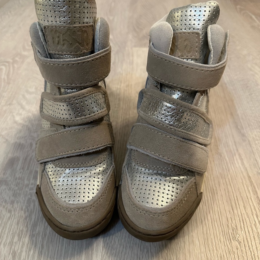 Ash Leather Hightop Wedge Sneaker